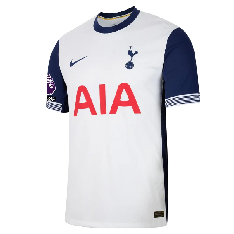 Nike Tottenham Authentic Home Jersey w/ EPL + No Room For Racism Patches 24/25 (White/Binary Blue) Confident Men's High