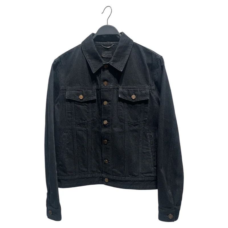 SAINT LAURENT/Denim Jkt/S/Denim/BLK/Single Breasted/DENIM JACKET Practical Men's Quick