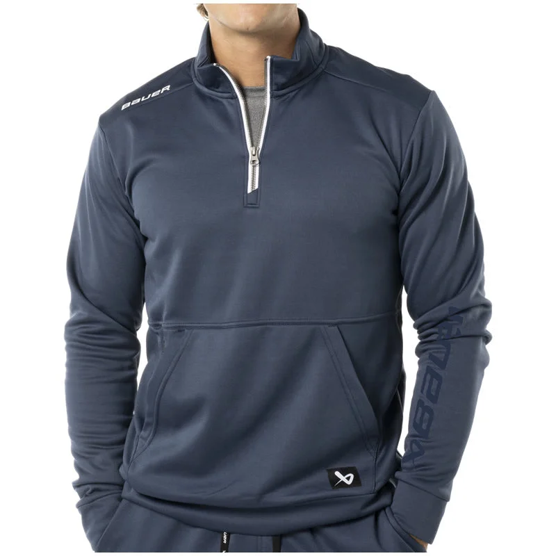 Bauer Team Fleece Navy Half-Zip Sophisticated Men's French