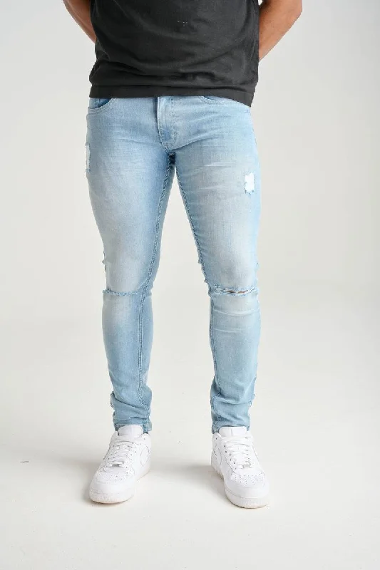 Spark Ripped Jean (Light Blue) Monochromatic All