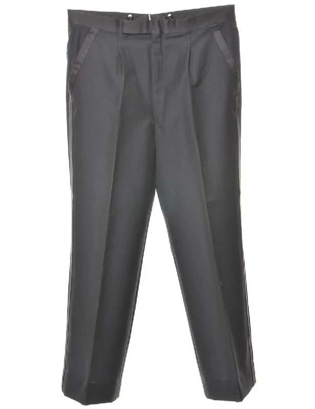 Black Classic Trousers - W32 L28 Sophisticated Men's French