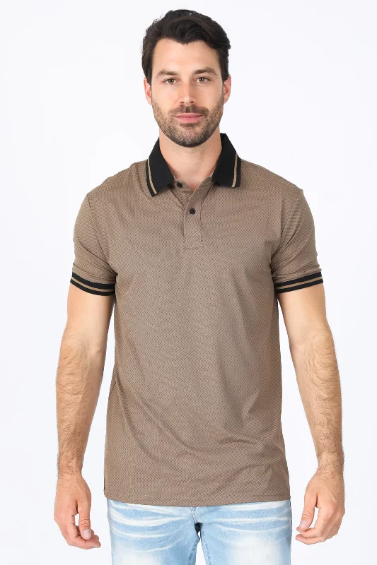 Mens Modern Fit Stretch Cotton Camel Polo Youthful Men's Anime