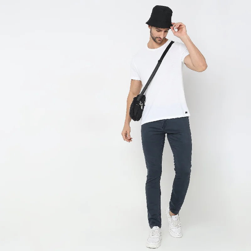 Straight Fit Jeans Elegant Men's Formal 