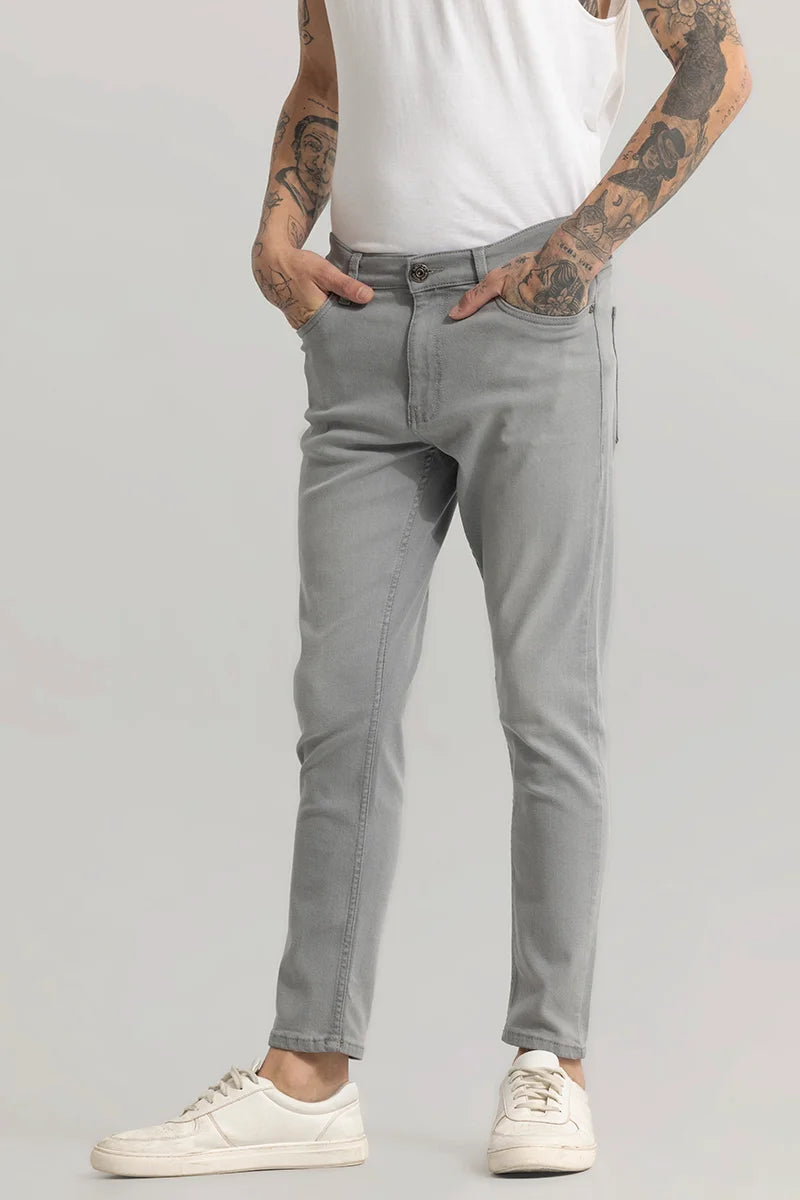 Ashen Stone Grey Skinny Jeans Monochromatic All