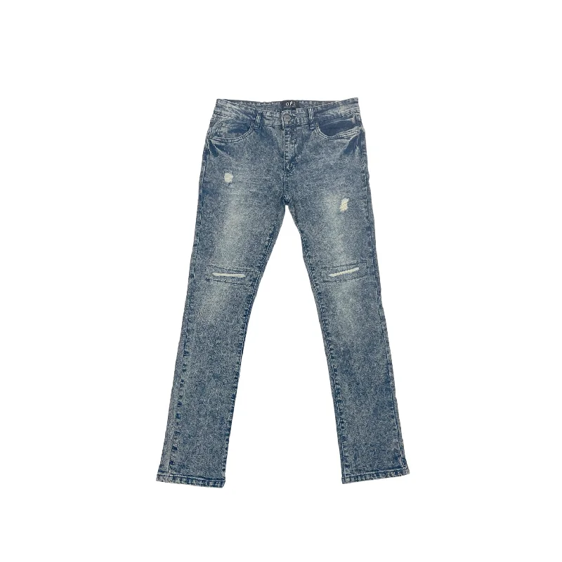 OPS Boy's Ripped Jean (Dark Blue) Bohemian Men's Free