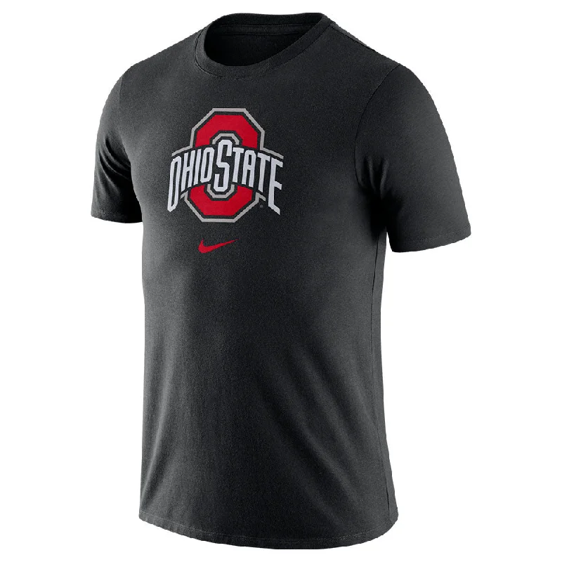 Ohio State Buckeyes Nike Essential Logo Black T-Shirt Casual Men's Short