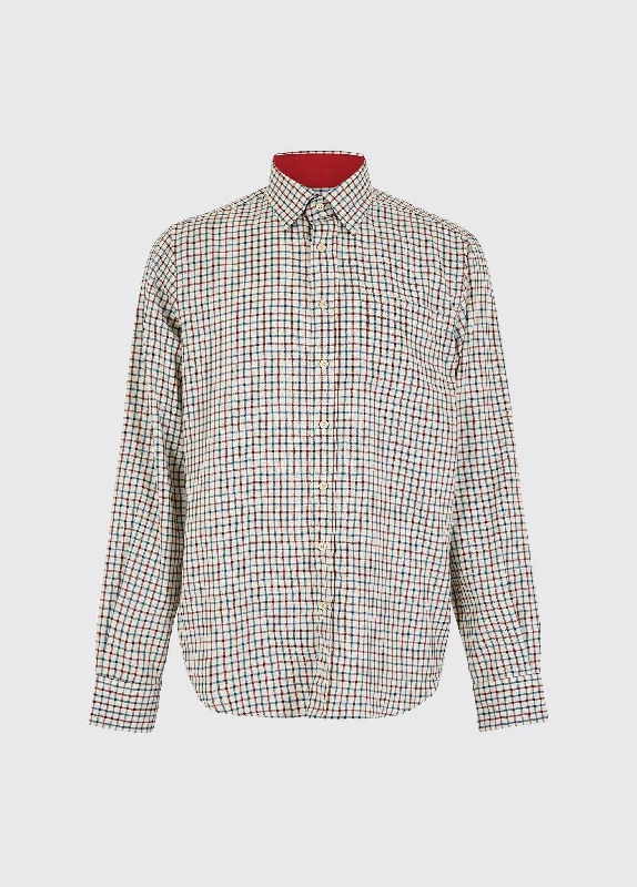 Connell Tattersall Check Shirt - Cardinal Elegant Men's Cashmere