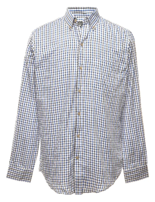 Van Heusen Checked Shirt - L Edgy Men's Punk