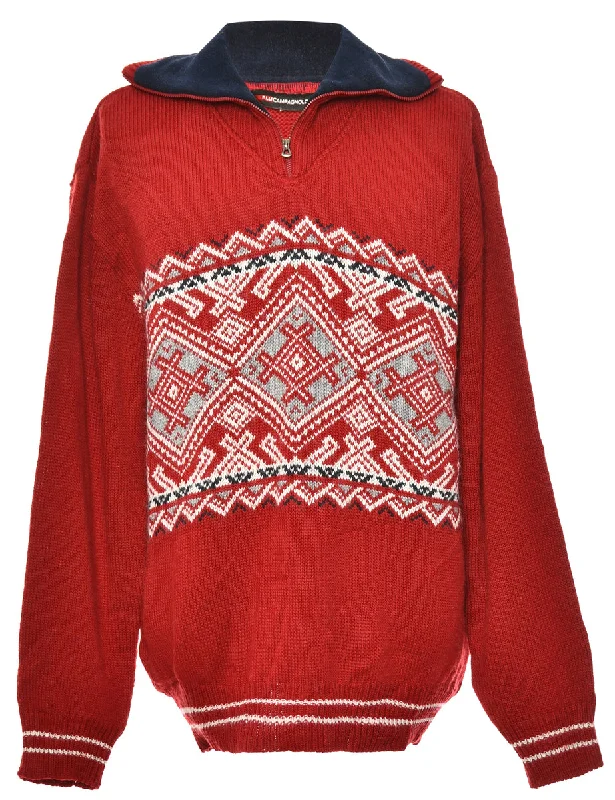 Nordic Red Jumper - L Traditional Men's Country