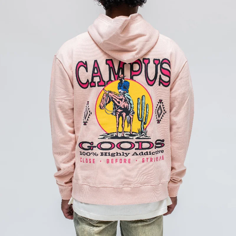 Western Hoodie Pink Trendy Men's Oversized