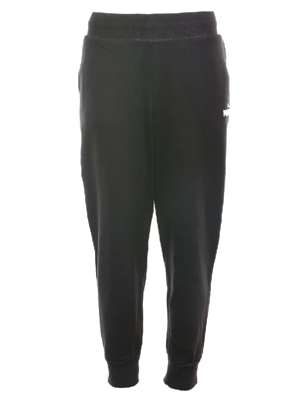 Black Puma Jogging Bottoms - W30 L26 Refined Men's Velvet