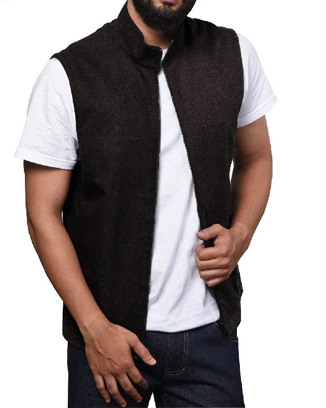 Vest in Charcoal Grey 100% Wool Flannel Vacation