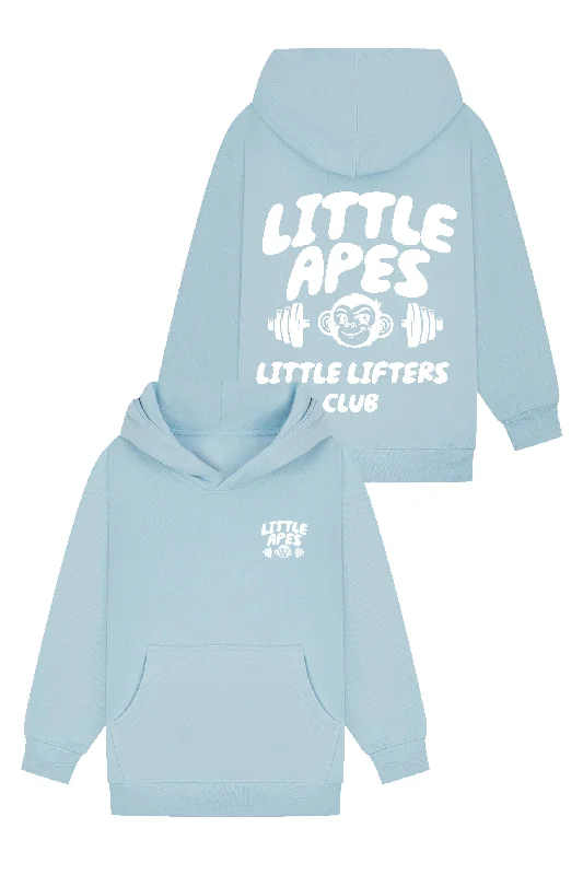 Little Apes Little Lifters Club Hoodie - Light Blue Modern Men's Tech