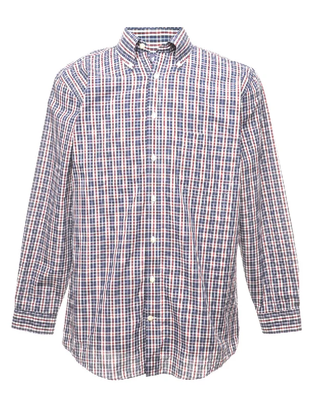 Stafford Checked Shirt - S Sleek Men's Contemporary 