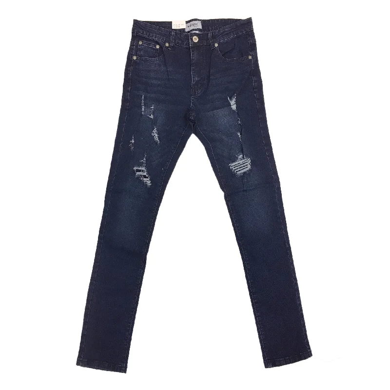 M.Society Slim Fit Ripped Jean (Ink) Business