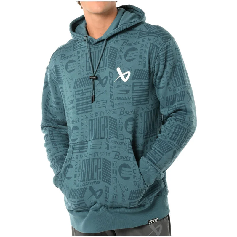 Bauer Logo Repeat Hoodie Masculine Men's Thick