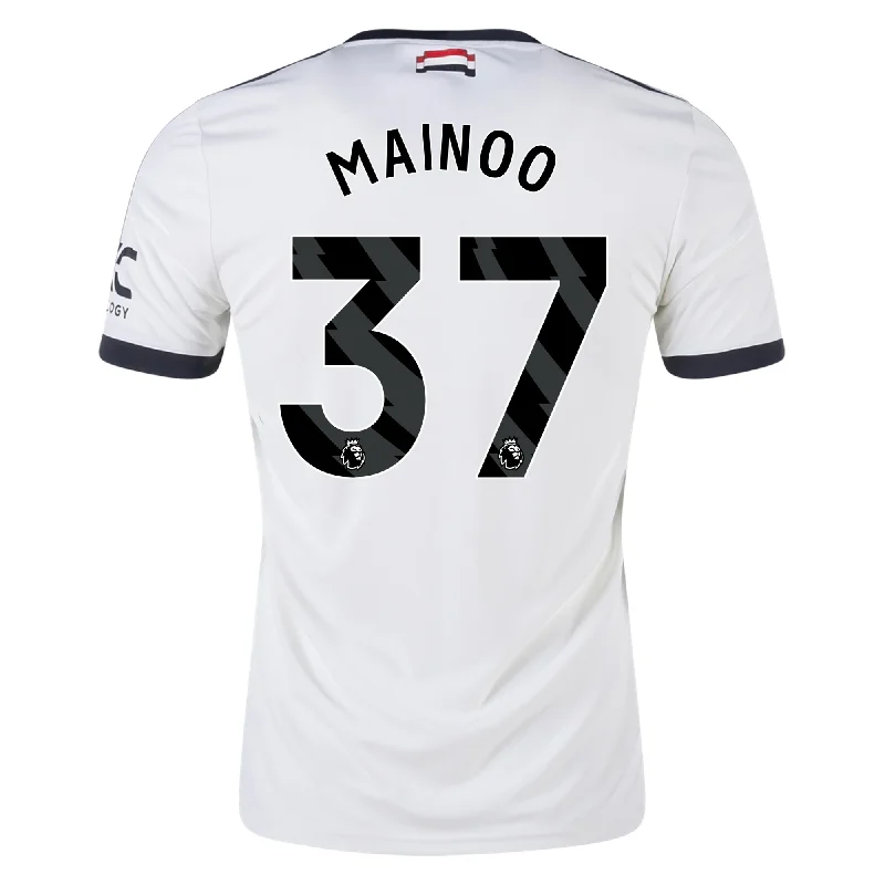 adidas Manchester United Kobbie Mainoo Third Jersey w/ EPL Patch 24/25 (Off White) Monochromatic All