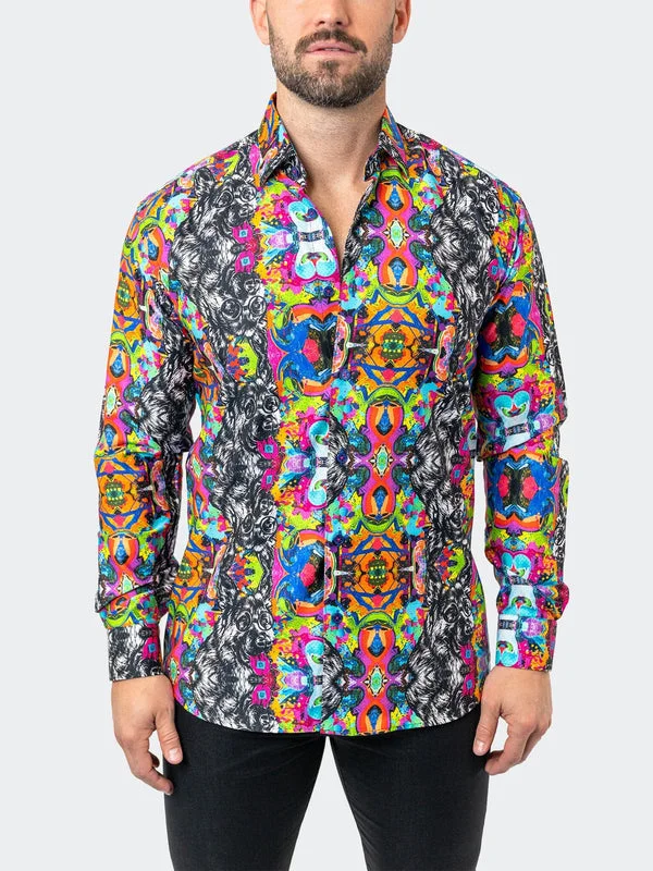 Maceoo Stretch Shirt | Fibonacci Aciddog 05 Multi Practical Men's Quick