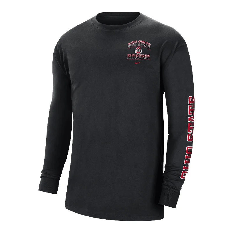 Ohio State Buckeyes Nike Campus Max 90 Tour Long Sleeve Black T-Shirt Dynamic Men's Glow