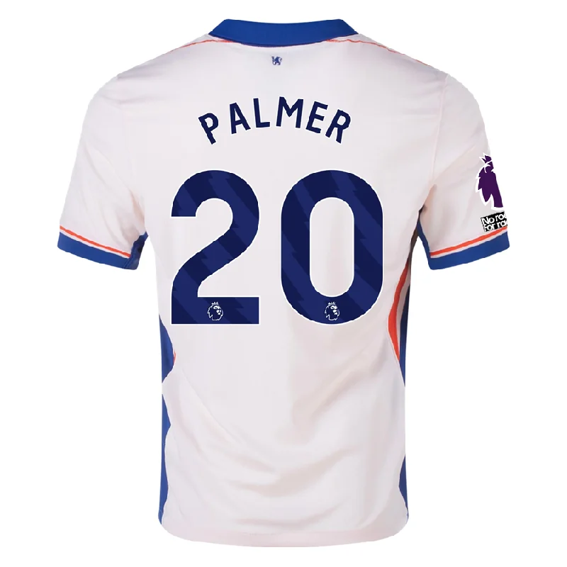 Nike Chelsea Cole Palmer Away Jersey w/ EPL + No Room For Racism Patches 24/25 (Guava Ice/Rush Blue) Modern Men's 