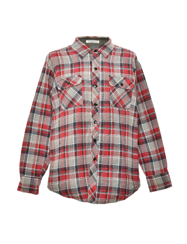 Red Checked Shirt - L Athletic Men's High