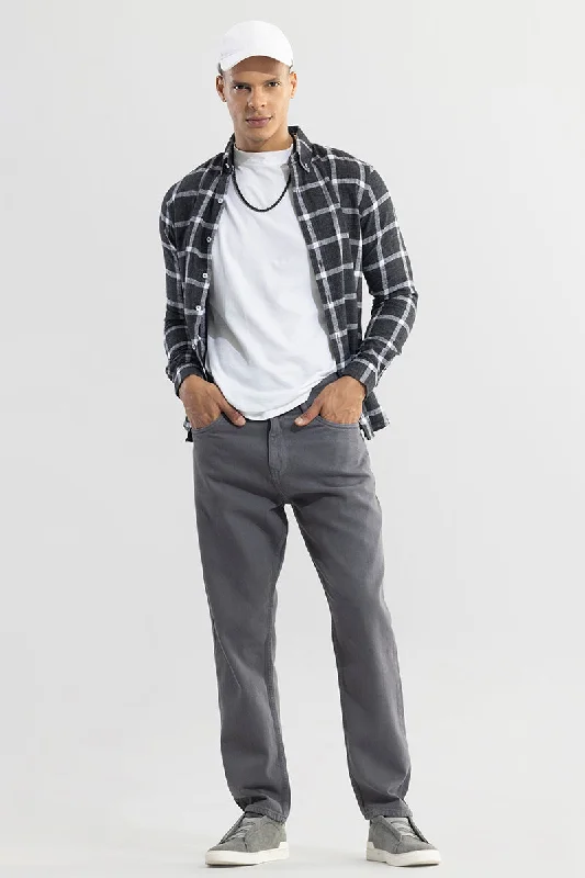 Riotous Grey Baggy Fit Jeans Cclassic Men's Tweed