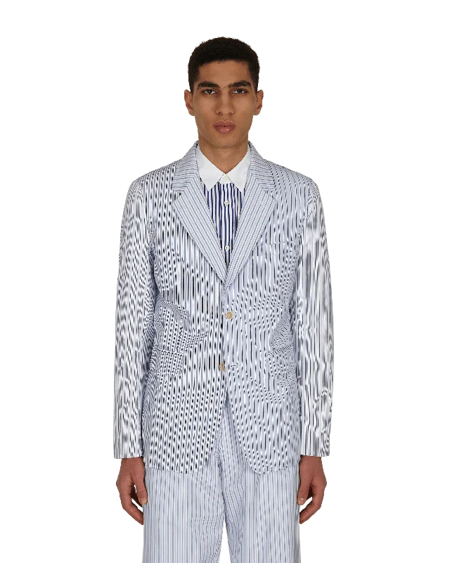 Stripe Jacket Multicolor Polished Men's Satin