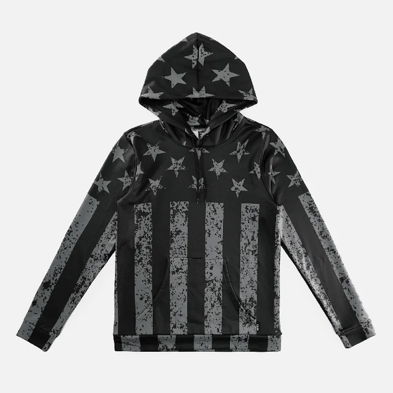 Tactical USA Flag Rust Hoodie Cool Men's Skate