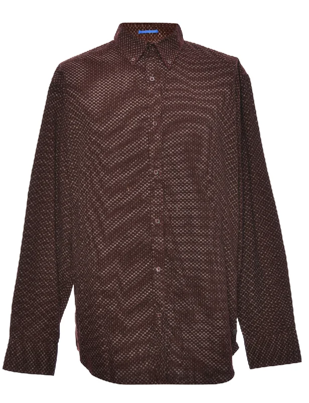 Corduroy Maroon Shirt - L Beach