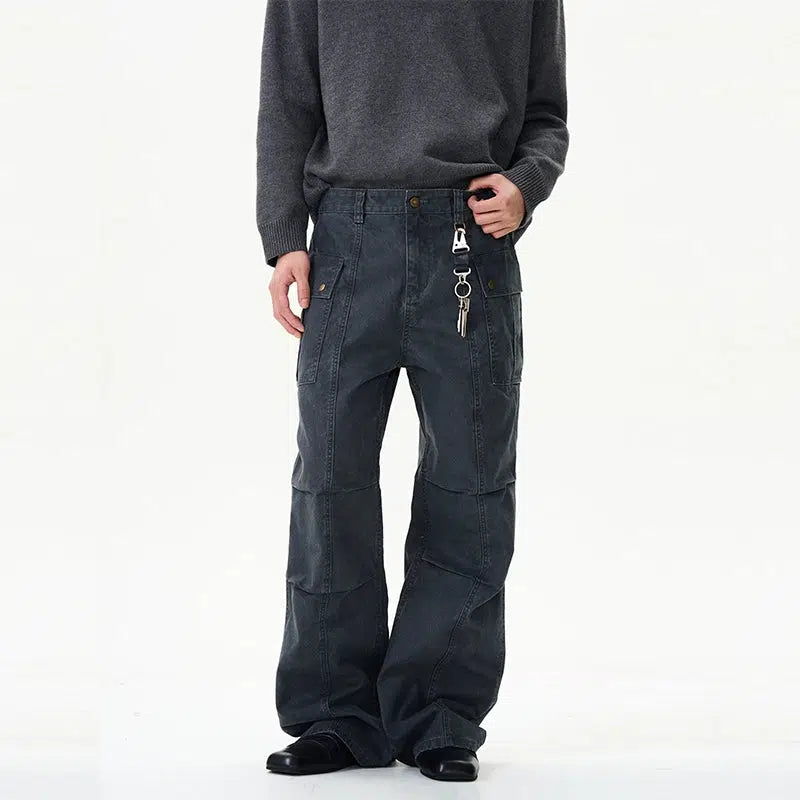 Deconstructed Straight Jeans Gym