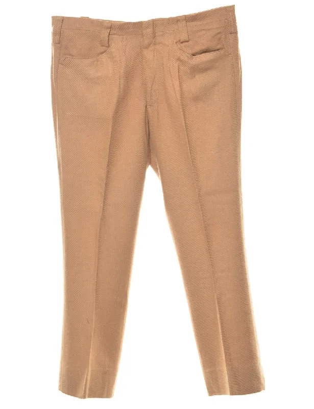 Brown Classic Trousers - W34 L28 Practical Men's Multi