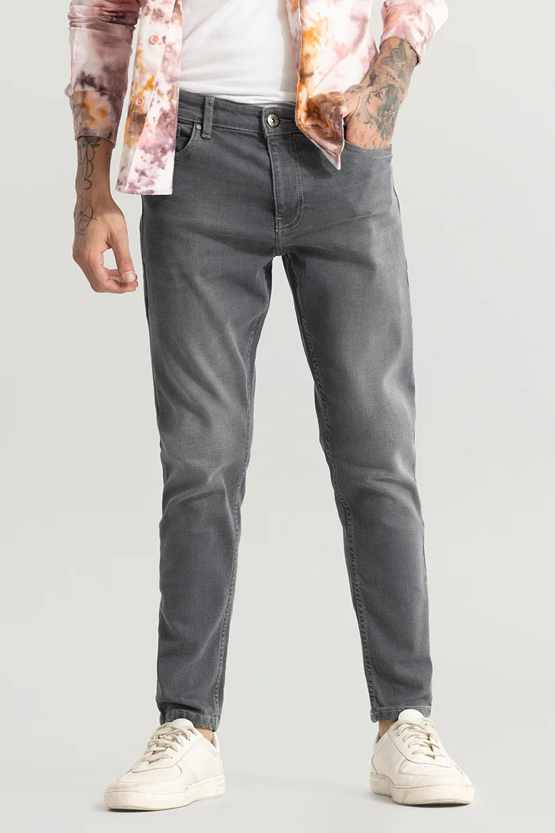 Ashen Charcoal Grey Skinny Jeans Tailored