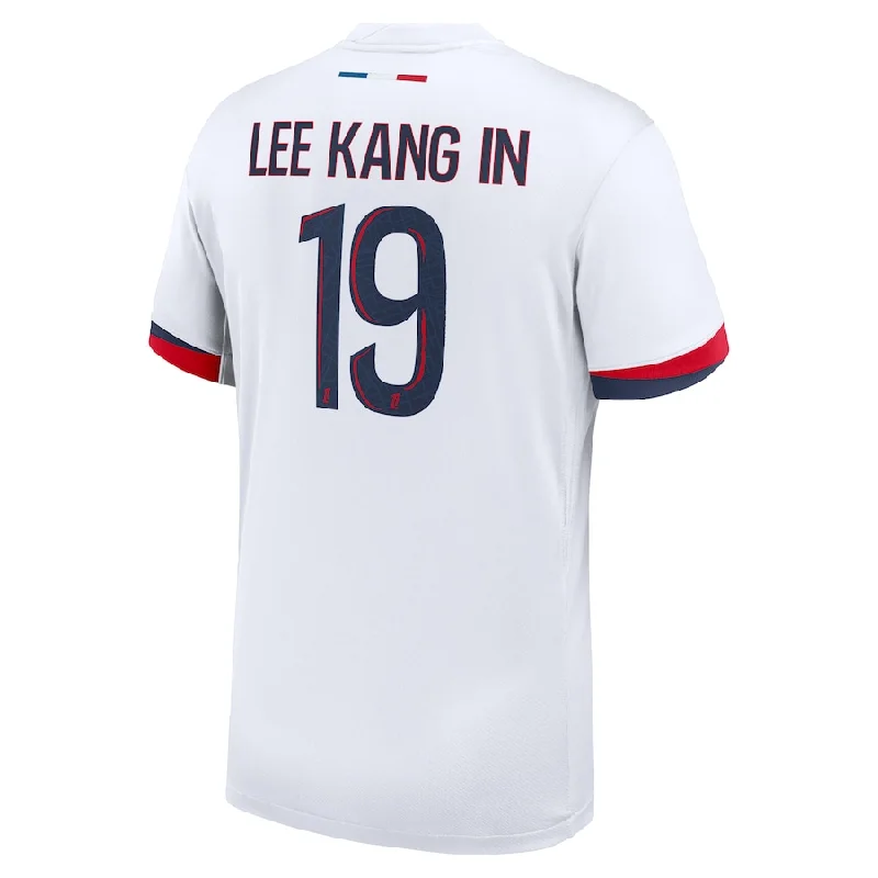 Nike Paris Saint-Germain Lee Kang In Away Jersey 24/25 (White/Midnight Navy) Tough Men's Tactical