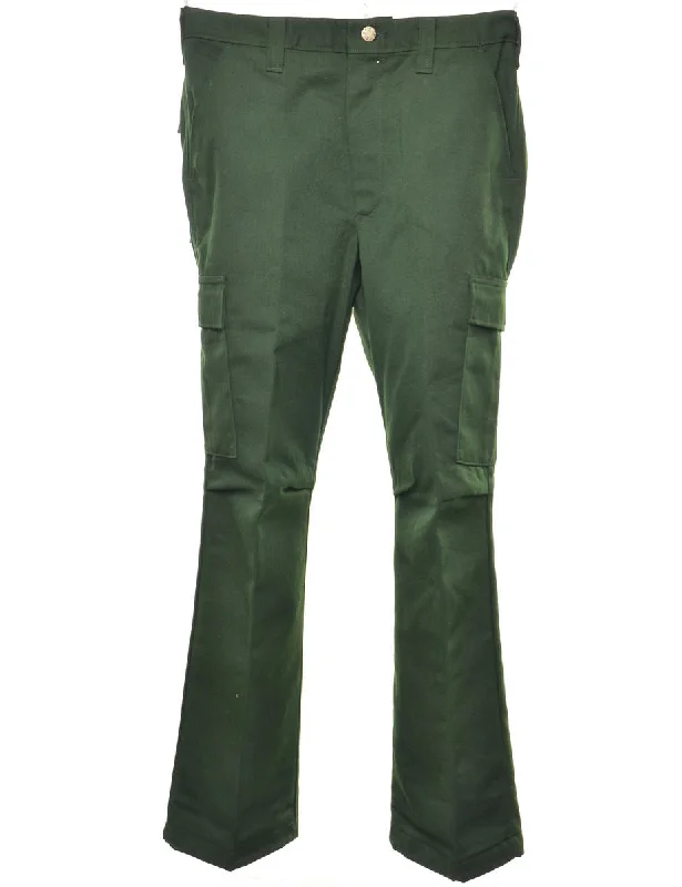 Dark Green Slim Leg Trousers - W30 L28 Bold Men's Statement