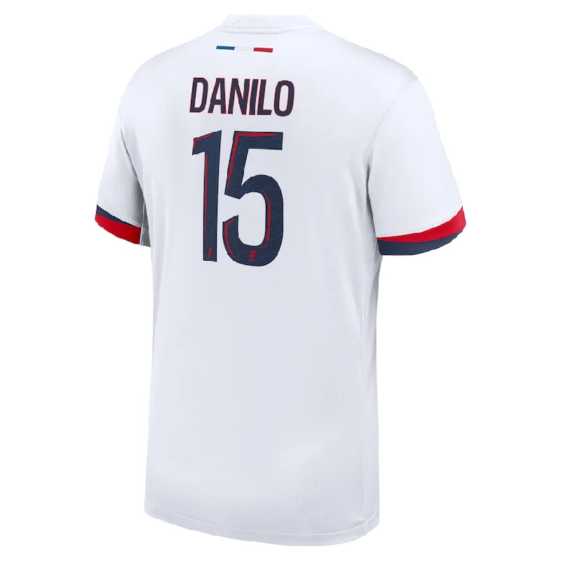 Nike Paris Saint-Germain Danilo Pereira Away Jersey 24/25 (White/Midnight Navy) Vacation