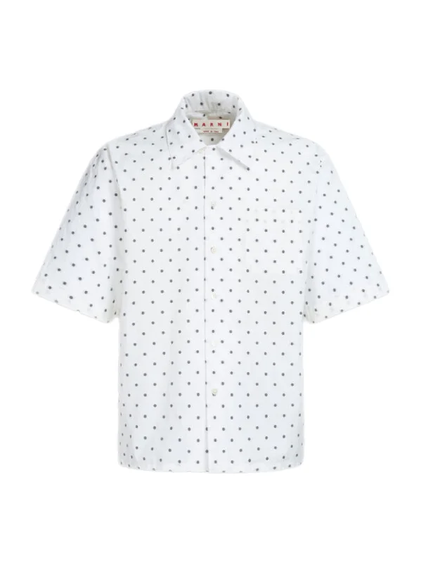 Marni Micro Pois Poplin Shirt Sophisticated Men's 