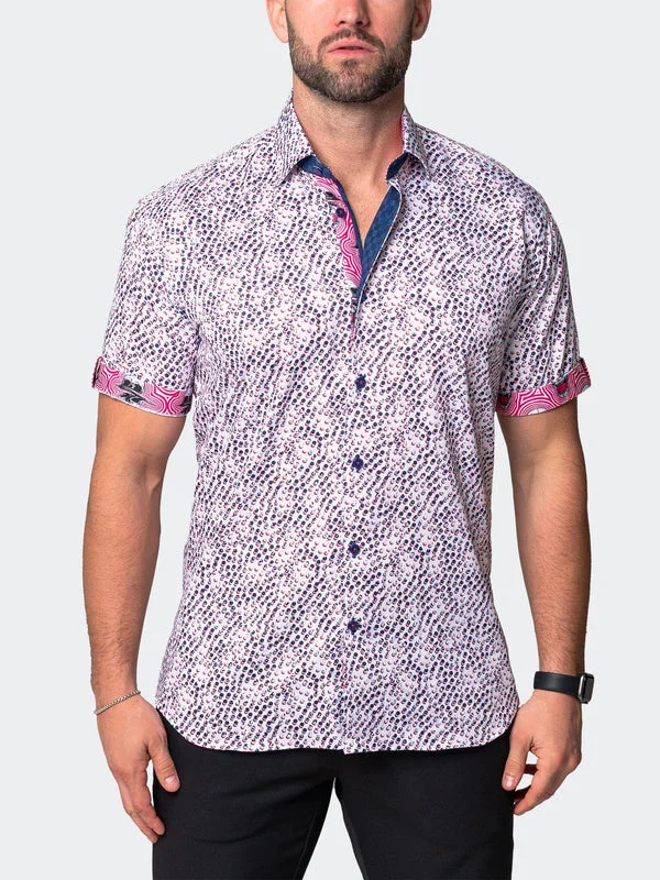 Maceoo Stretch Short-Sleeve Shirt | Galileo Pool Multi Modern Men's Tech