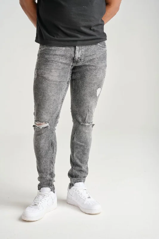 Spark Ripped Jean (Ice Black) Tailored