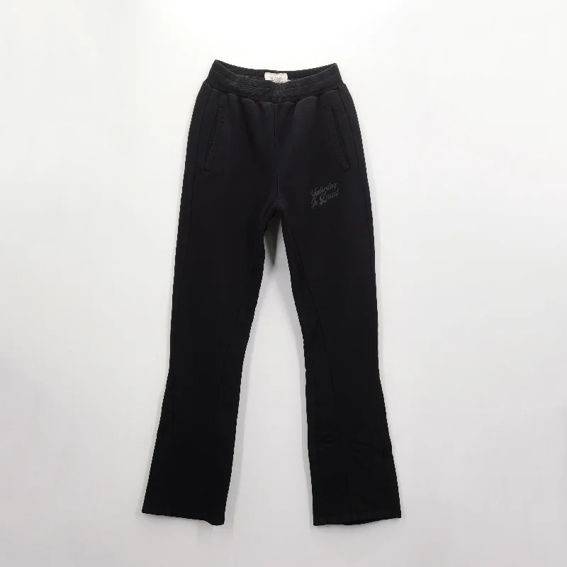 Core Flare Sweatpants Black Cozy Men's Sherpa