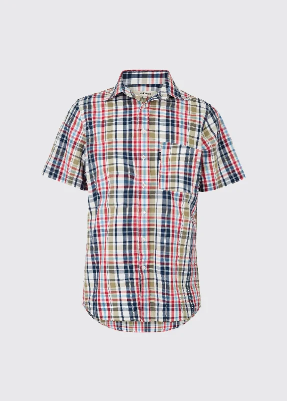 Blueberry Shirt - Navy Multi Casual Men's Short