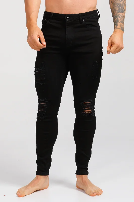 Charlie P Denim Jeans - Black Dynamic Men's Glow