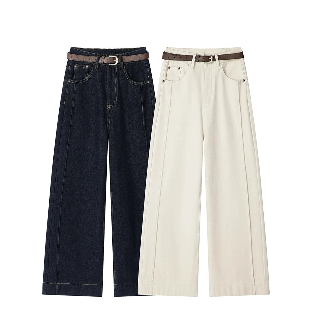 Vevlet Wide-Leg Jeans with Belt Adventure