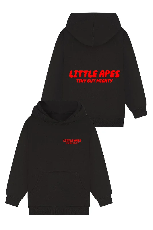 Little Apes Tiny But Mighty Hoodie - Black Artistic Men's Avant