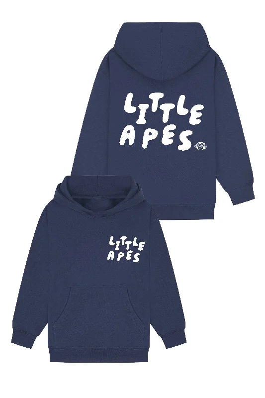 Little Apes Letters Hoodie - Navy Unique Men's Patch