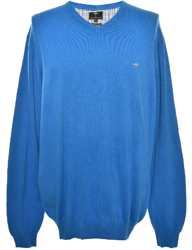 Long Sleeved Blue Jumper - XL Athletic Men's Compression