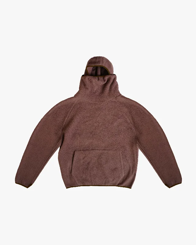 EPTM BALACLAVA SHERPA HOODIE-BROWN Elegant Men's Formal 