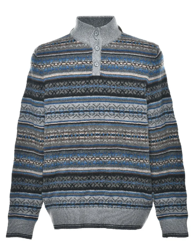 High Neck Nordic Jumper - M Dapper Men's Bow