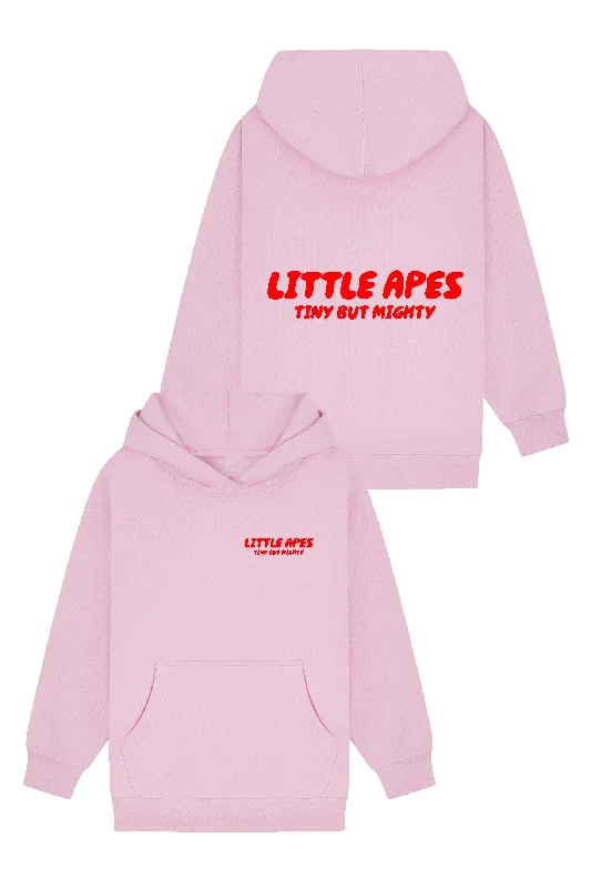 Little Apes Tiny But Mighty Hoodie - Light Pink Monochromatic All