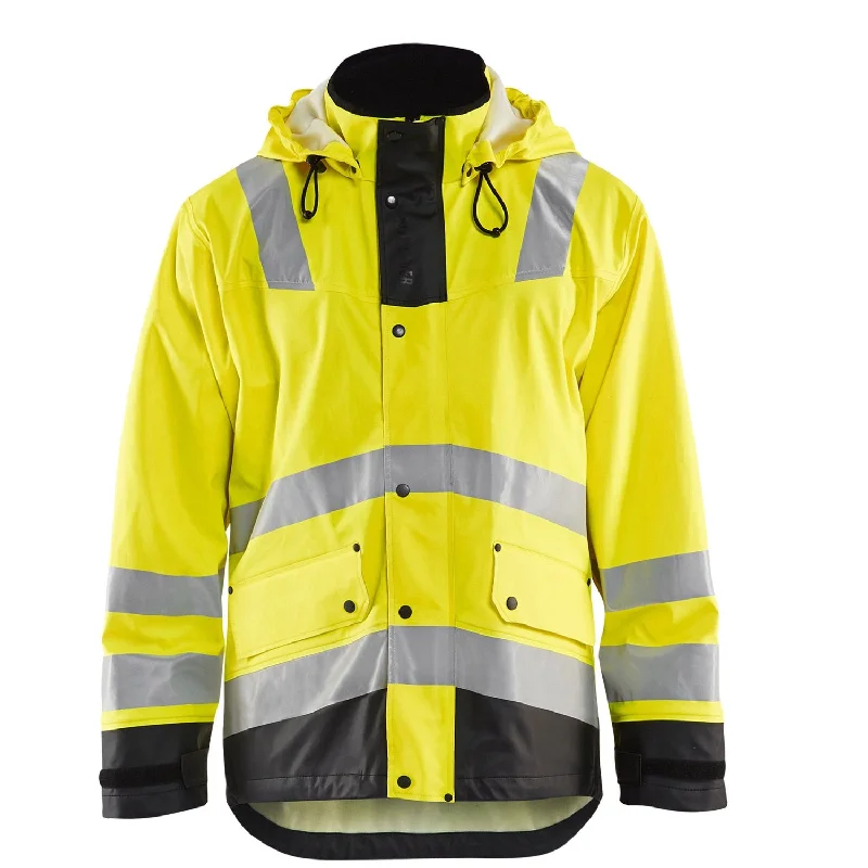 Blaklader Men's Hi-Vis Rain Jacket Modern Men's Geometric