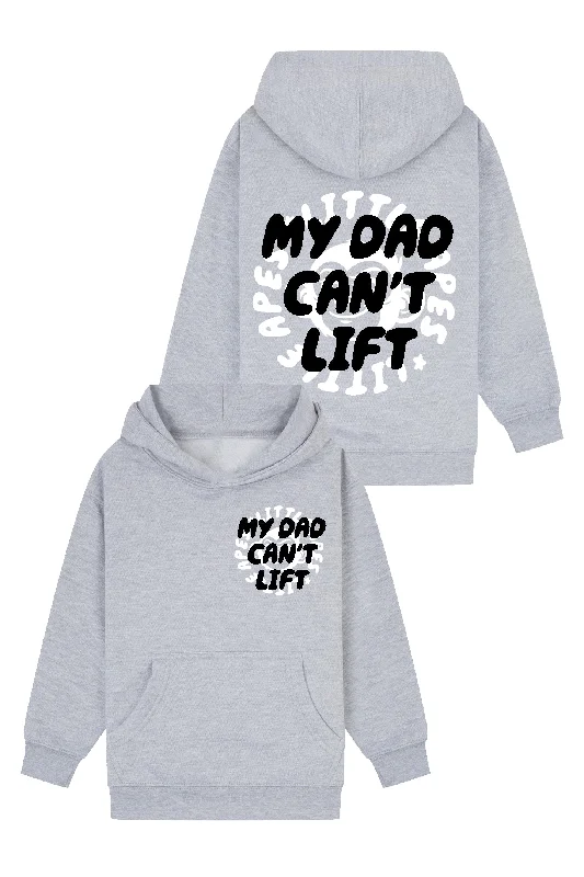 Little Apes My Dad Can't Lift Hoodie - Sports Grey British Gentleman Style